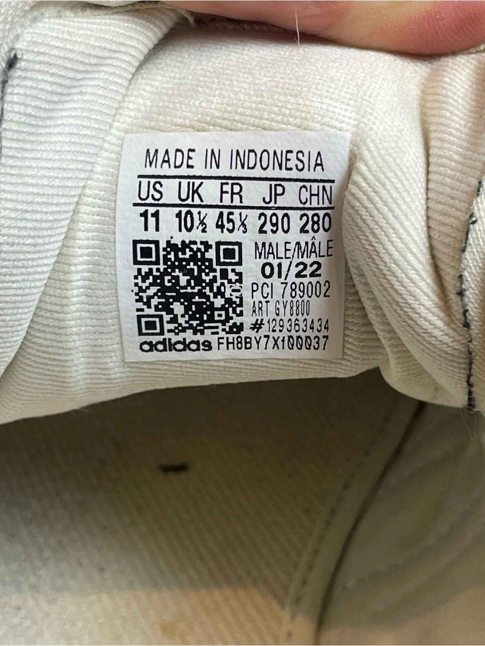 adidas Cream/Tan Low-Top Canvas Sneakers Size 11